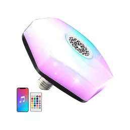   Színes LED izzó hangszóróval és távirányítóval - RGBW, Bluetooth - hangulatfény otthonba vagy buliba.