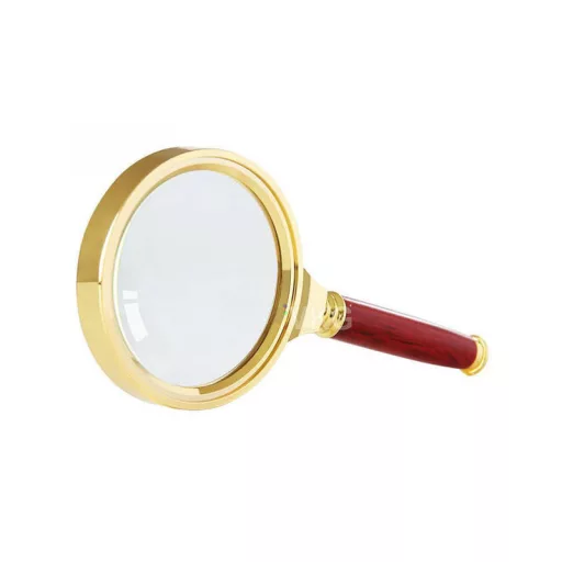 Klasszikus kezelésű nagyító 80mm arany üveg elegáns