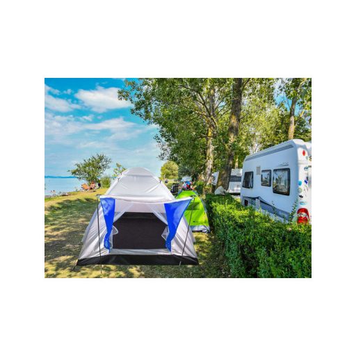 Túrista sátor kempingezéshez 4 személyes - könnyűszerkezetes, könnyen összeszerelhető, praktikus és strapabíró.