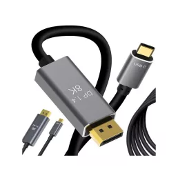   Kijelzőport USB-C 1.4 videó hang USB-C 8K 4K 2K kábel 1.8m