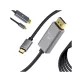   Kijelzőport USB-C 1.4 videó hang USB-C 8K 4K 2K kábel 1.8m