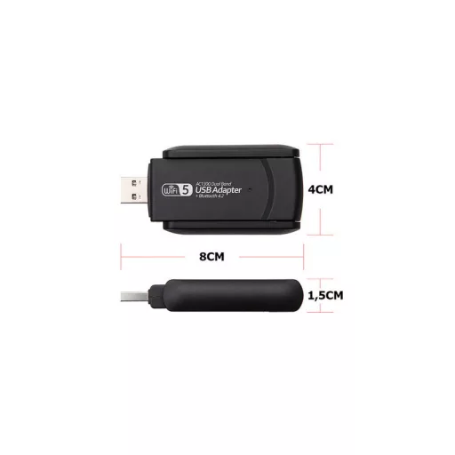 Wi-fi hálózati adapter USB 3.0 1300Mbps dual - Gyors internet csatlakozás minden eszközön.