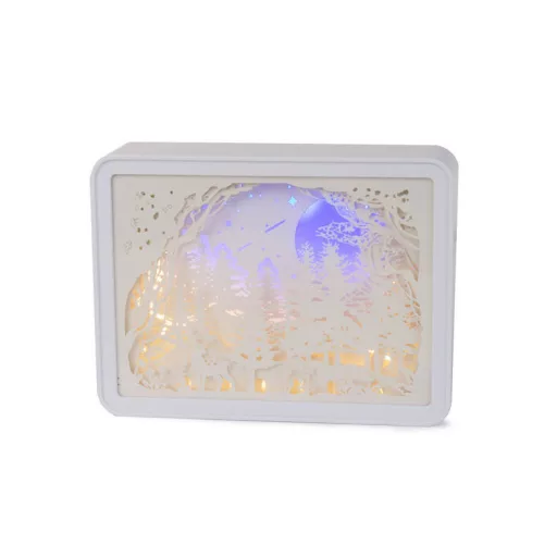 Éjjeli lámpa 3D színek RGB LED távirányító érintés - Magyarul: Színes éjjeli lámpa távirányítóval