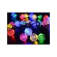   Kerti girland fények 20 LED napelemes többszínű - kerti dekoráció, hangulatfény, terasz világítás