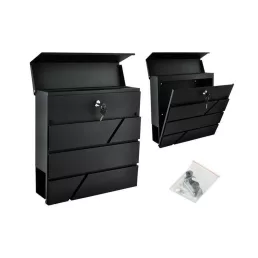   S6238 levéldoboz - antracit színű, modern design, házhoz szállítás, acél anyag