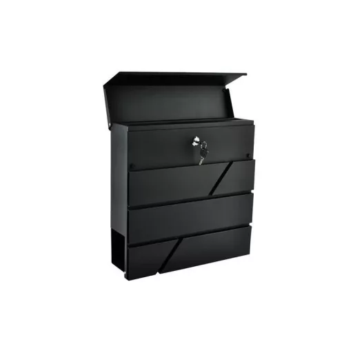 S6238 levéldoboz - antracit színű, modern design, házhoz szállítás, acél anyag