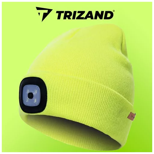 Téli sapka zseblámpával - sárga Trizand 22664