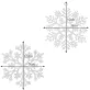 Karácsonyi gömbdíszek - hópelyhek, 12 darab, Ruhhy 22516