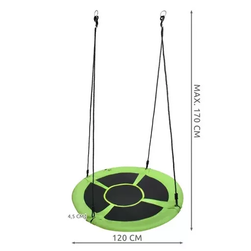 Hinta gólyafészek 100 cm zöld-fekete 23514