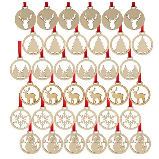 Fa gömbdíszek - 36 darab Ruhhy 24855