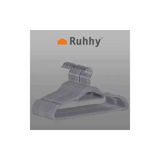 Ruhaakasztó 20 darab - szürke Ruhhy 22535