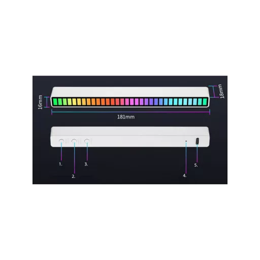 Hangvezérelt USB LED világítás